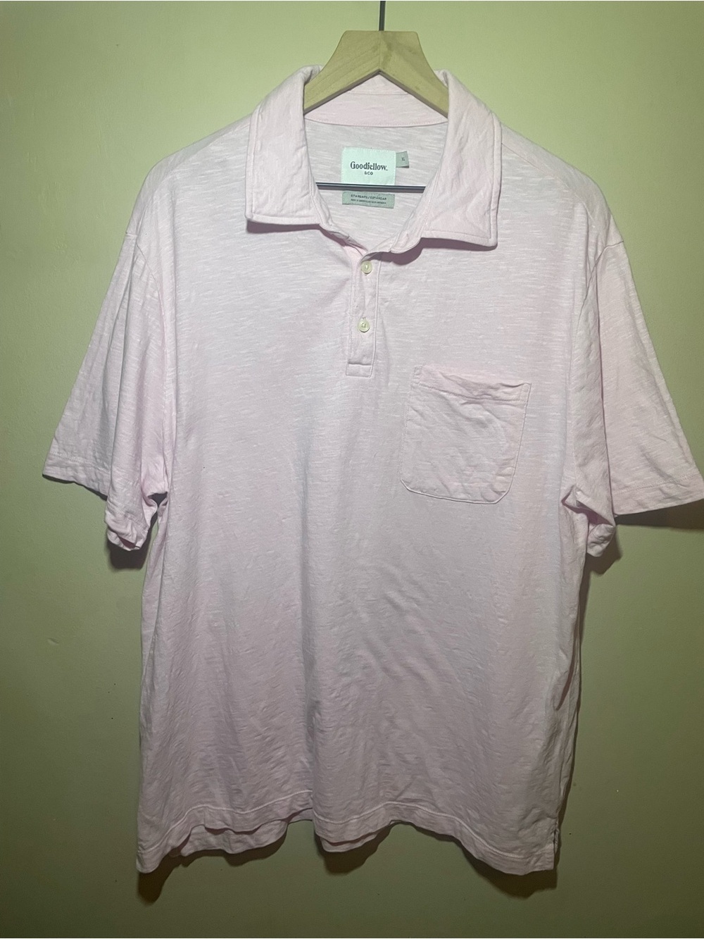 Goodfellow & Co Pink Polo Shirt Men’s XL Classic Fit Golf Preppy Casual